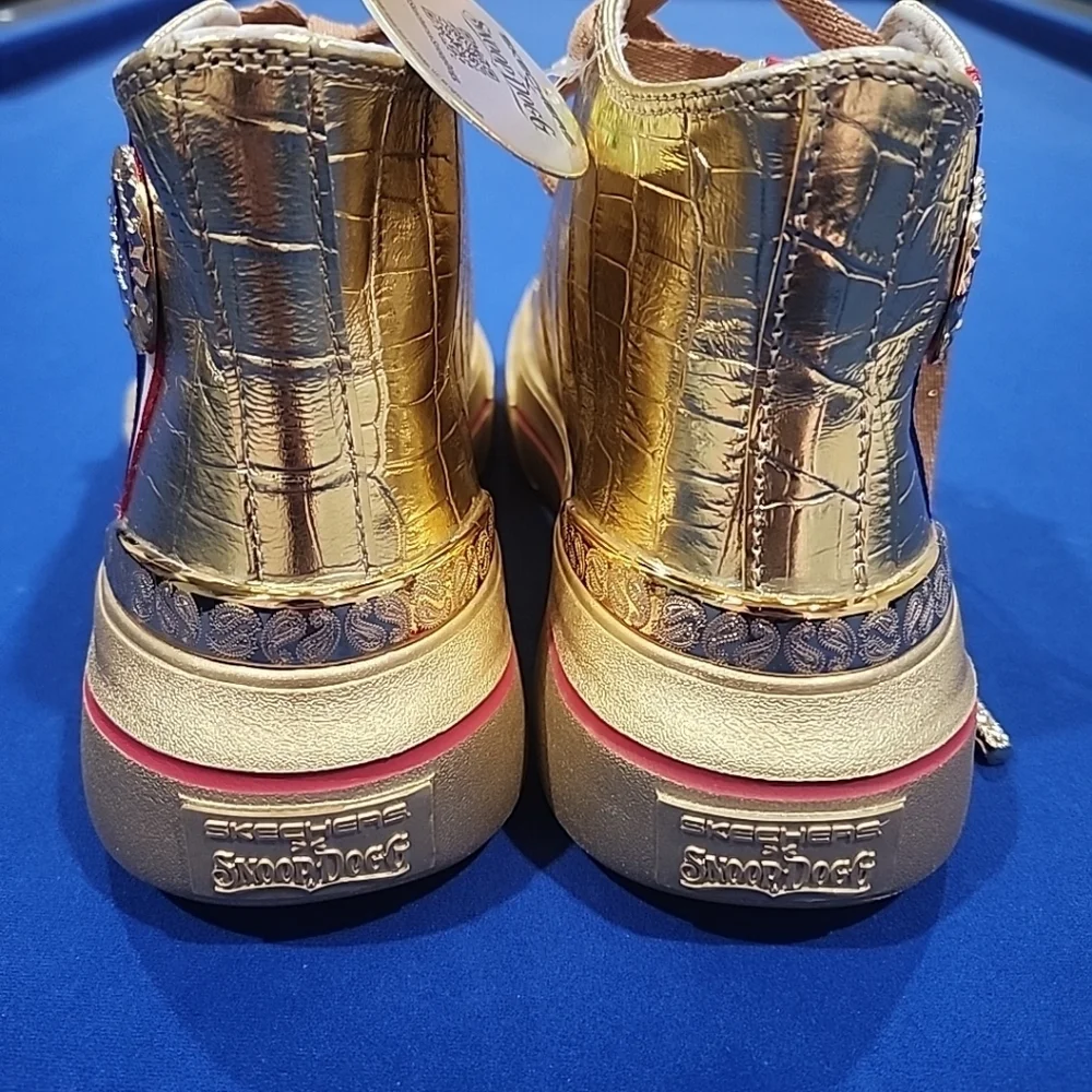 Skechers x Snoop Dogg (MENS 7 / W 8) Gold Medal Sneakers 2024 Collab Metallic - Picture 5 of 10